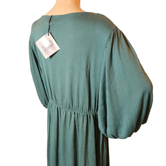 NWT Ava & Viv stretchy green dress with pockets - Picture 16 of 16